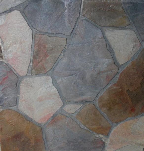 multi colored hand cut flagstone Resurfacing & Decorative Overlays