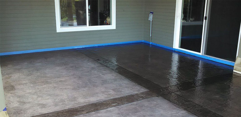 redying decorative stamped concrete Decorative Staining & Dyeing
